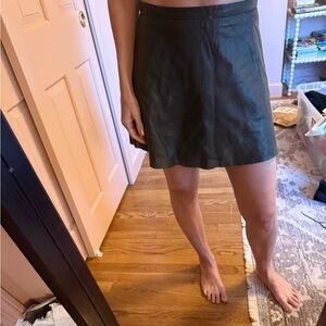 Perforated Olive Green Skirt